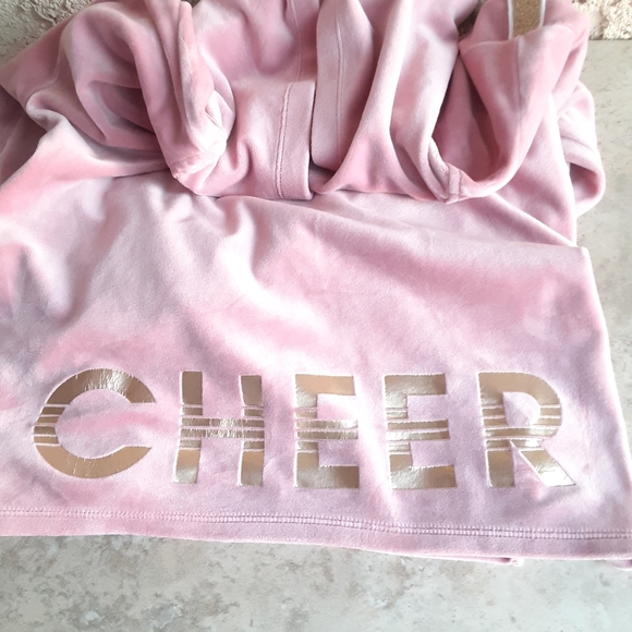 Justice Active Cheer Pink Crop Women Sweater 14/16 - Picture 4 of 7